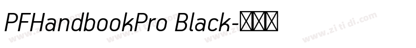 PFHandbookPro Black字体转换